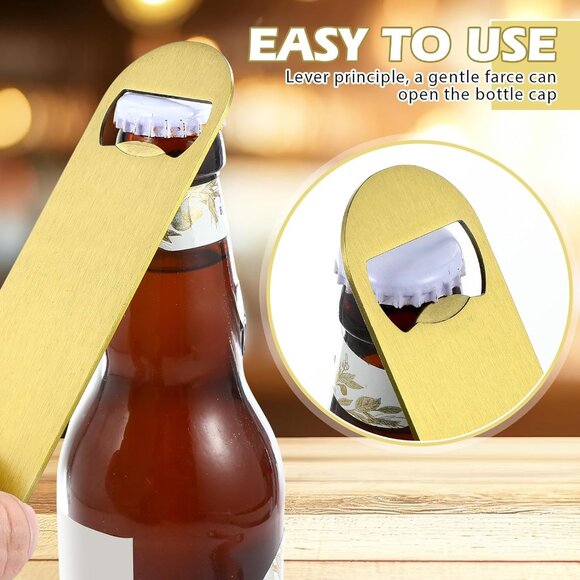 Pack of 20 Flat Bottle Opener Stainless Steel Beer Openers Blanks Heavy Duty Bar - Picture 4 of 7